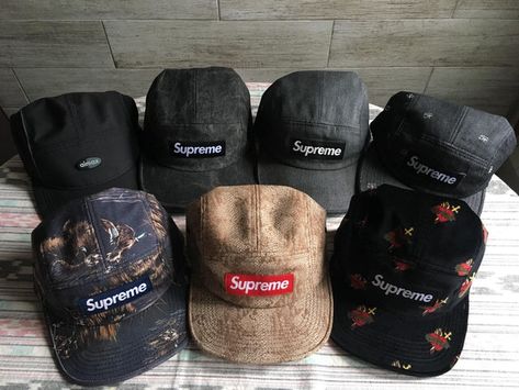 Camp Hat, Supreme Hat, Hat Outfits, Cap Outfit, Outfit Png, Different Hats, Cap Collection, Men Baseball Cap, Fashionable Outfits