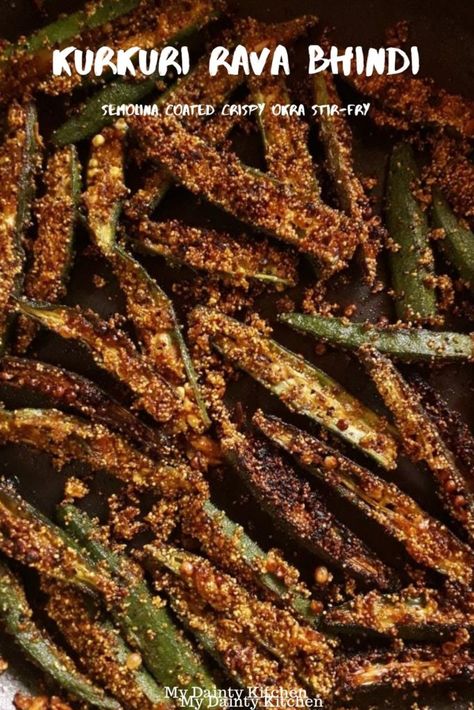 Crispy Okra, Bhindi Fry, Okra Fries, Indian Side Dishes, Malai Kofta, Okra Recipes, Diwali Food, Desi Food, Tea Time Snacks