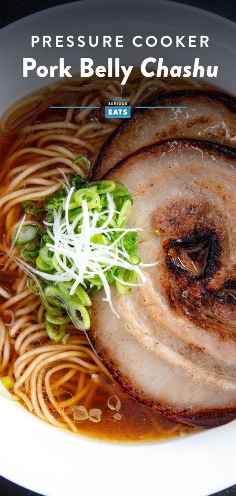 Pork Belly Instant Pot, Pork Belly Pressure Cooker, Chashu Pork Recipe Instant Pot, Ramen Recipes Pork Belly, Pork Broth Ramen, Ramen With Pork Belly, Pressure Cooker Pork Belly, Braised Pork Belly Instant Pot, Instant Pot Chashu Pork