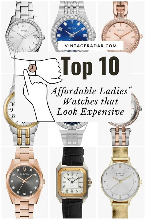 Not all beautiful watches have to be expensive. In fact, you can get a sleek, stylish design that looks luxurious, without breaking the bank. Good news: we have selected the best 10 affordable watch models for ladies that look expensive and effortlessly sophisticated on the wrist. Let's check them out! Affordable Watches Women, Seiko Solar, Casio Digital, Everyday Watch, Look Expensive, Affordable Watches, Expensive Watches, Watches For Women, Swatch Watch