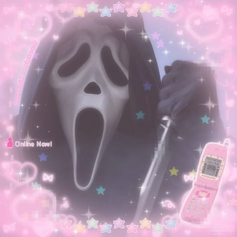 A Ghost, Ghost, Mask, Rainbow, Pink, White, Black