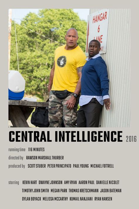 Central Intelligence Movie, Kevin Hart Movies, Ryan Hansen, Megan Park, Central Intelligence, Jason Bateman, Mike Wazowski, Minimal Movie Posters, Tv Animation