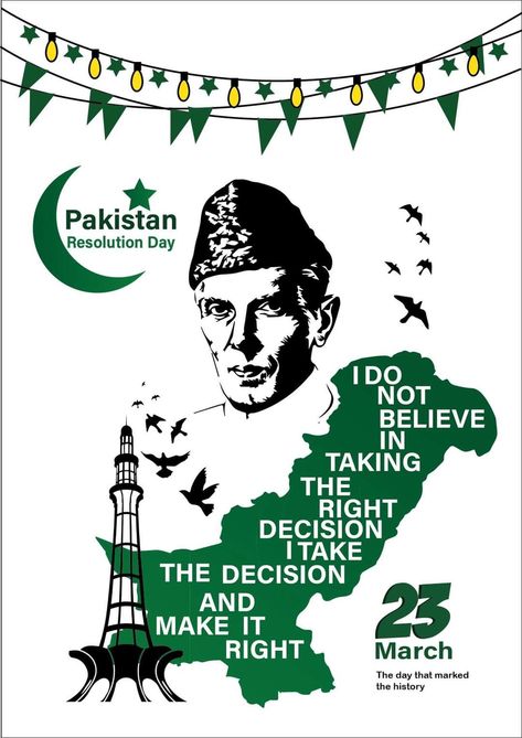 Pakistan Resolution Day Poster, Defense Day Pakistan Poster, Defence Day Pakistan Drawings, Pak Independence Day, Pakistan National Day, Pakistan Resolution Day, Arts And Crafts For Kids Toddlers, Happy Independence Day Pakistan, Pakistan Art