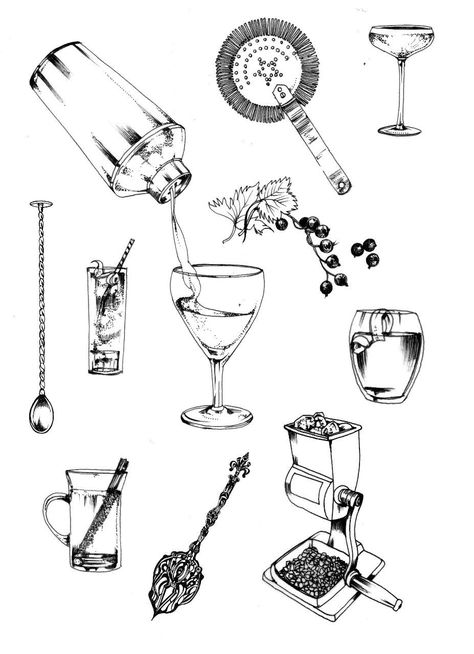 Coctail Tattoo Design, Bartending Tattoos Ideas, Bar Spoon Tattoo, Bar Tattoo Ideas, Mixology Tattoo, Bartender Tattoo Ideas, Bartender Tattoo, Bar Tattoo, Cocktail Book Design