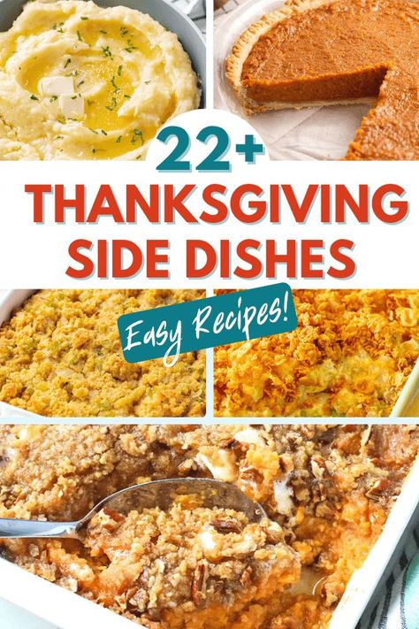 22+ Tasty Thanksgiving Side Dishes social collage graphic Easy Thanksgiving Side Dishes, Side Dishes For A Crowd, Dishes For A Crowd, Easy Thanksgiving Sides, Thanksgiving Recipes Side Dishes Easy, Thanksgiving Vegetables, Thanksgiving Potluck, Best Thanksgiving Side Dishes, Potluck Side Dishes