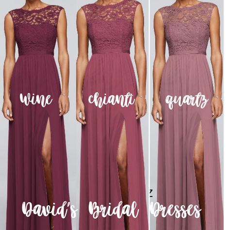 Wine Colored Bridesmaid Dresses Long, Davids Bridal Chianti Wedding Party, Chianti Bridesmaid Dresses Davids Bridal, Chianti And Navy Wedding, David Bridal Bridesmaid Dresses, Chianti Wedding Color Scheme, Chianti Bridesmaid Dresses, Quartz Bridesmaid Dress, Sangria Wedding Colors