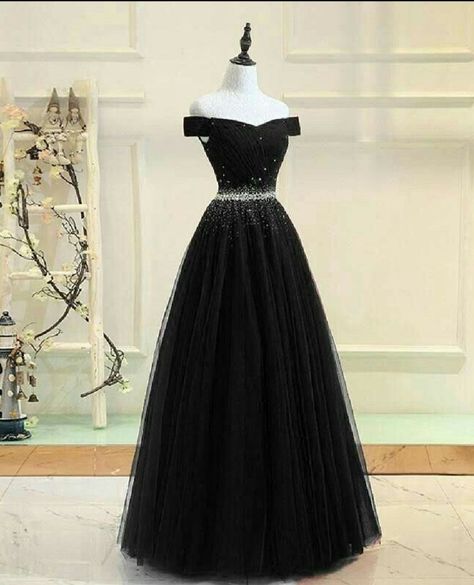 Prom Dress Black, Beaded Party Dress, 파티 드레스, Tulle Evening Dress, Black Prom Dress, Black Prom, Custom Size Dresses, فستان سهرة, Black Tulle