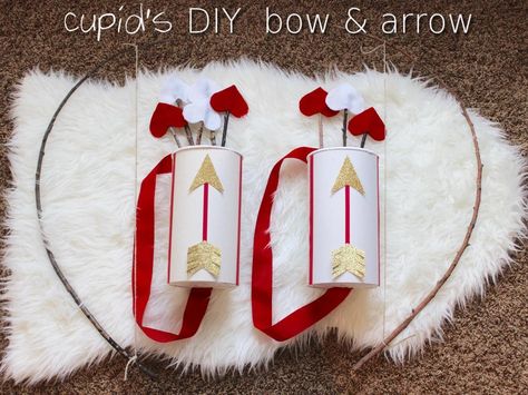 Diy Bow And Arrow, Valentines Crafts For Kids, Cupid Bow, Monkey Valentine, Valentine Craft, Bow Ideas, Valentines Crafts, Diy Valentines Decorations, Valentine Crafts For Kids