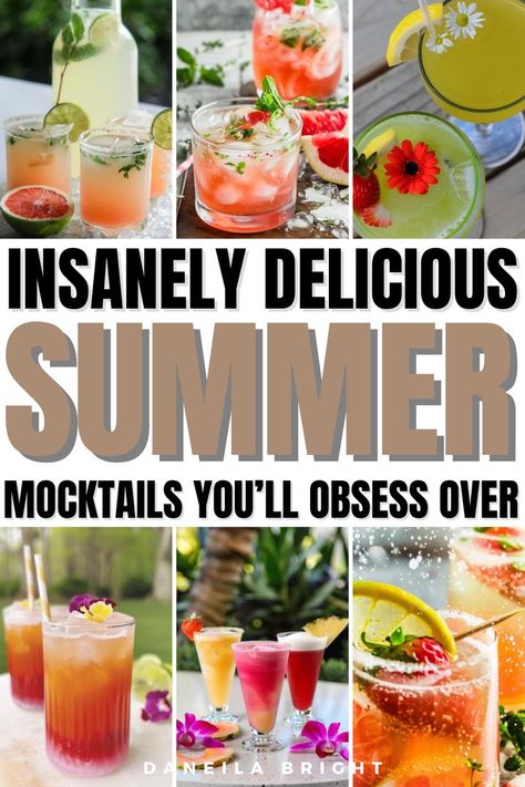 summer mocktail Delicious Non Alcoholic Drinks, Alcohol Alternative Drinks, Mocktail Board, Summer Mocktails Non Alcoholic, Non Alcoholic Drinks For Summer, Mocktails Non Alcoholic, Mocktail Ideas, Summer Mocktail Recipes, Baseball Food