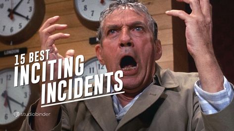 With fifteen examples of great inciting incidents, we’ll show you how to make yours that much better with a free inciting incident generator. Inciting Incident Examples, Inciting Incident Ideas, Inciting Incident, Novel Writing, Screenwriting, The Story, Writing, Media, Film