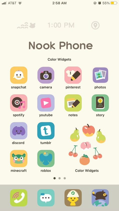 Nook Phone Custom Design, Acnh Ios Icons, Custom Phone Icons, Acnh Widget Icons, App Icon Ideas Inspiration, Acnh Phone Icons, Nintendo Homescreen, App Icon Layout, How To Customize App Icons