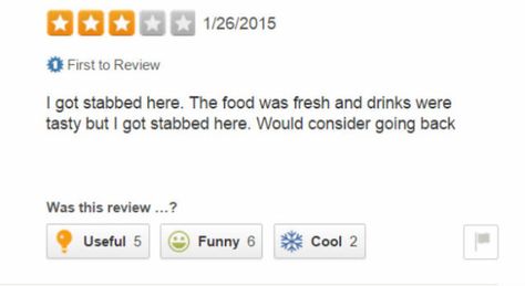 'Got Stabbed Here': The Grimmest Yelp Reviews of 24-Hour Diners Jason Name, Spencer Aesthetic, Eliot Spencer, Hi Welcome To Chili's, Yelp Reviews, The Grim, Restaurant Review, Tumblr Posts, Popular Memes