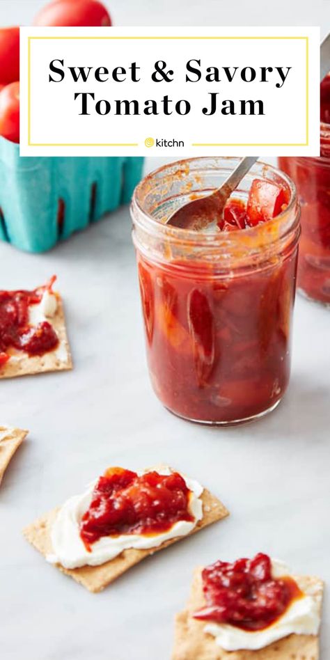 Savory Tomato Jam, Tomato Toast, Tomato Jam Recipe, Savory Jam, Jam Recipes Homemade, Tomato Jam, Jam And Jelly, Jelly Recipes, Chutney Recipes