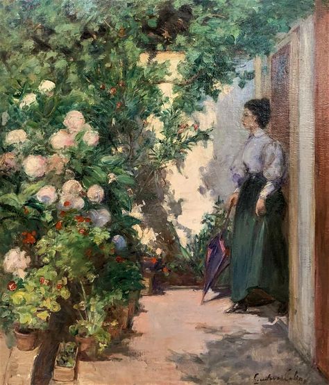 Childe Hassam Paintings, Frederick Childe Hassam, American Impressionism, Childe Hassam, Beauty In Art, Impressionist Artists, Virtual Art, Garden Painting, Old Paintings