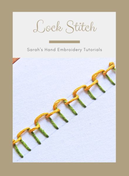 Lock Stitch Embroidery, Hand Embroidery Border Patterns, Split Embroidery Stitch, Hand Embroidery Running Stitch, How To Embroider By Hand Chain Stitch, Beautiful Border Designs, Raised Chain Stitch, Lock Stitch, Basic Hand Embroidery Stitches