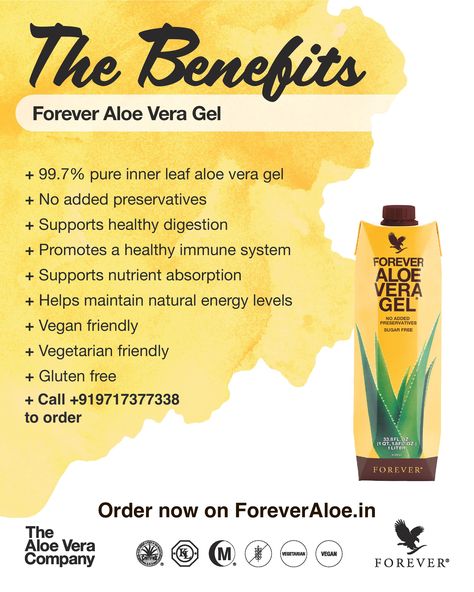 -99.7% pure inner leaf aloe vera gel -No added preservatives -Supports healthy digestion -Promotes a healthy immune system -Supports nutrient absorption -Helps maintain natural energy levels -Vegan Friendly Forever Aloe Gel, Aloe Vera Gel Benefits, Forever Aloe Vera Gel, Aloe Vera Gel Forever, Forever Aloe Lips, Forever Bright Toothgel, Aloe Berry Nectar, Aloe Drink, Aloe Vera Gel Drink