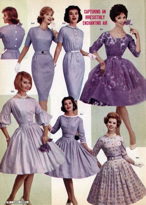 1960s Dresses, 1960 Fashion, 1950 Fashion, Vintage Fashion 1950s, Fashion 1960s, Fashion 1950s, Retro Mode, Vintage Couture, Fashion Catalogue