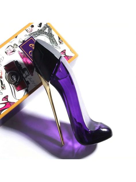 Purple High Heel-shaped Perfume BottleI discovered amazing products on SHEIN.com, come check them out! Heel Perfume, Purple High Heels, Pheromone Perfume, Flower Spray, Floral Spray, Fragrance Spray, Perfume Brands, Natural Deodorant, Floral Scent