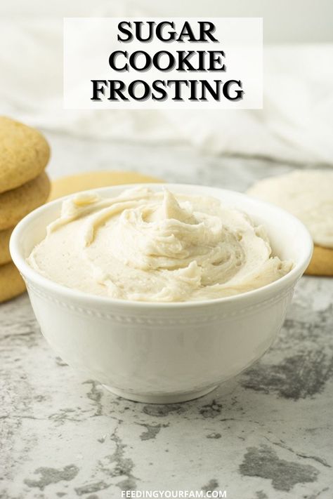 Buttercream Frosting Recipe For Cookies, Sugar Cookies Frosting, Cookie Buttercream Frosting, Sugar Cookie Buttercream, Sugar Cookie Buttercream Frosting, Sugar Cookie Frosting Recipe, Cookies Frosting, Powdered Sugar Cookies, Christmas Cookie Frosting