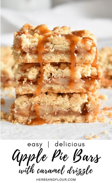 Caramel Apple Bars Taste Of Home, Carmel Apple Shortbread Bars, Caramel Apple Squares, Apple Pie Shortbread Bars, Apple Carmel Bar, Canned Apple Desserts, Apple Shortbread, Shortbread Crumble, Pumpkin Bread Pudding