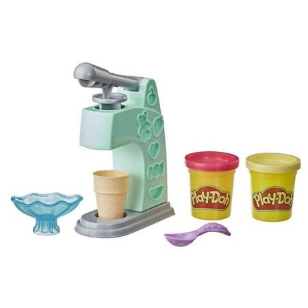 Treat your little one to some creative fun! This mini Play-Doh ice cream set comes with everything kids need to make their own colorful pretend ice cream creations. Press the handle on top of the Play-Doh ice cream maker to squeeze colorful swirls into the included dish or cone. With 2 standard 2-ounce cans of non-toxic Play-Doh compound, kids can get creative imagining up make believe ice cream treats and toppings! This toy for kids 3 years and up is great for on the go activities, party favors, stocking stuffers, or a small gift for kids who love arts and crafts like modeling clay!Hasbro, Play-Doh, and all related properties are trademarks of Hasbro.SQUEEZE SWIRLS OF COLOR - It's easy to use this mini Play-Doh ice cream maker to dispense swirls of color and make cool creations! PLAY-DOH Toy Blender, Play Doh Ice Cream, Play Doh Toys, Kids Play Dough, Play Doh Kitchen, Ice Cream Set, Pretend Food, Sand Play, Ice Cream Treats