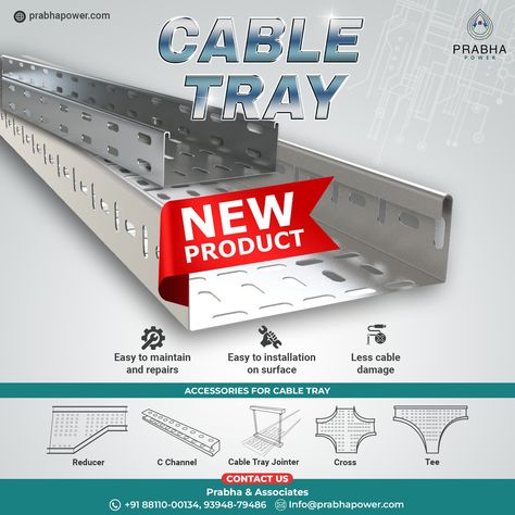 We're excited to announce the launch of our new Cable Trays, now in ready stock! 😊 Our Cable Trays provide a rigid structural system for electrical cables. Get your cabling organized with top-quality cable trays. Order Now and our team will assist you.⚡ ✅ Perforated Cable Trays ✅ Ladder-type cable trays ✅ Wire mesh cable trays 🌐 www.prabhapower.com 📞 8811000134, 9394879486 #cabletray #cabletraysystem #cabletrayaccessories #electricalwork #electricalengineer #electricalsafety Structural System, Comic Book Background, Cable Trays, Cable Tray, Kebaya Muslim, Book Background, Electrical Work, Electrical Safety, Electrical Engineering