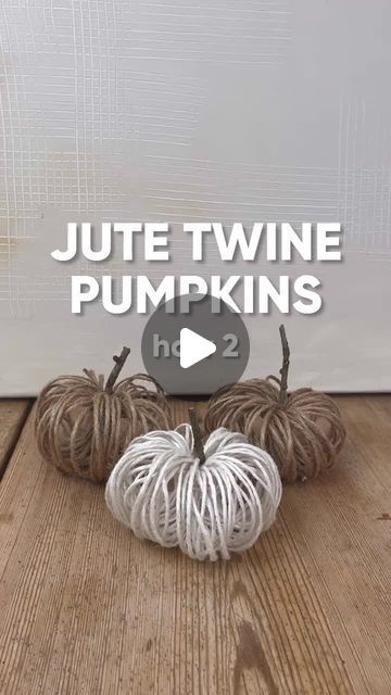 Hobby | Crafting | DIY | Creativity on Instagram: "Simple, yet incredible cute! All you need is jute twine and something to use as stalk, just head outside and find a suitable stick 🍂 Vary size and color for the perfect autumn decoration!⁠ ⁠ 👉 Check out panduro.com/inspiration for more brand new inspirations. Link in bio.⁠ ________________________⁠ ⁠ #panduromyway⁠ ________________________⁠ #halloween #spooky #spookyseason #art #pumpkin #happyhalloween #makeup #trickortreat #halloweendecor #cosplay #halloweenparty #diy #diylove #doityourself #crafting #diyinspiration #diyinspo #creative #makersgonnamake #lovediy #craft #craftinspo" Twine Pumpkins Diy Video, Diy Twine Pumpkins, Jute Pumpkins Diy, Twine Pumpkins Diy, Twine Pumpkins, Jute Twine Crafts, Deco Halloween, Twine Diy, Twine Crafts