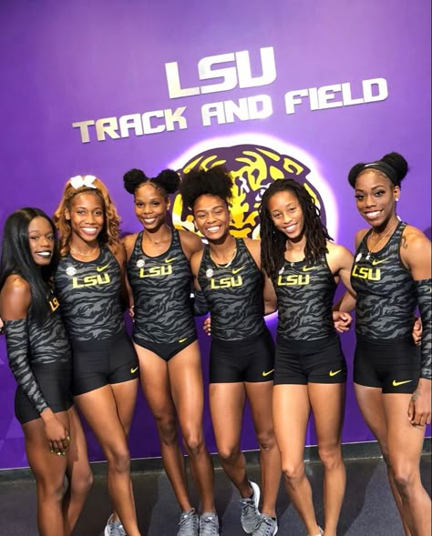 Lsu Track And Field, Track Poses, Track Pics, Kim Kardashian Wallpaper, Track Uniforms, Athletics Track, Track Pictures, Track Team, Black Empowerment