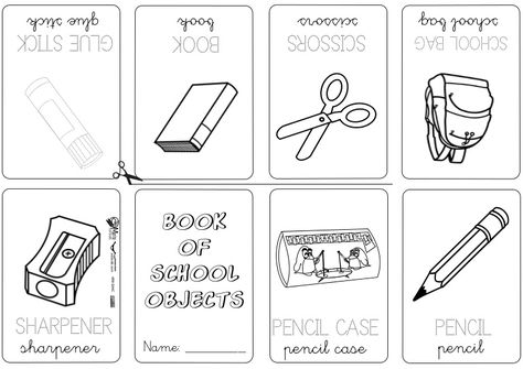 SCISSORS book glue stick GLUE STICK BOOK ARASAAC scissors COLABORACIÓN EN actiludis.com sharpener SCHOOL BAG school bag Navarrete Fernández Marina SHARPENER PE… Preschool Planner, Kindergarten Vocabulary, School Objects, Classroom Objects, School Vocabulary, Esl Vocabulary, Kids English, Classroom Language, Alphabet Coloring Pages