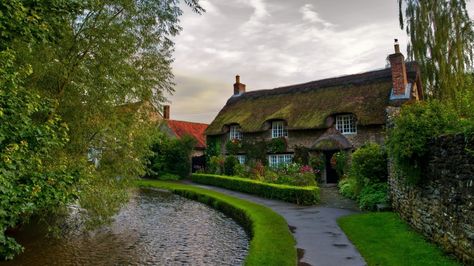 architecture, House, Nature, Trees, Branch, Ireland, Stone House, Road, Street, Village, Clouds, Chimneys, Walls, Wet, Stones, Flowers, Sidewalks, Plants, Grass Wallpaper Grass Wallpaper, Photos Of Places, Free Desktop Wallpaper, House In Nature, Places To Live, Beautiful Houses, Nature Tree, Stone House, Backgrounds Desktop