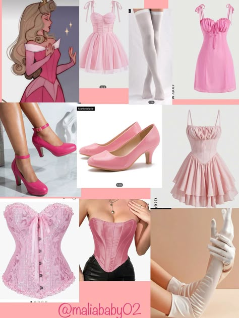 Princess Aurora Outfit Ideas, Princess Aurora Outfit, Sleeping Beauty Outfit Ideas, Aurora Outfit Ideas, Easy Princess Costume, Aurora Inspired Outfits, Princess Costume For Women, Sleeping Beauty Outfit, Disney Costumes For Women