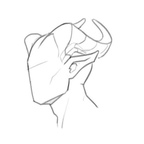 How To Draw Horns On People, Drawing Horns, Horns Drawing References, Dragon Drawing Reference, Tips For Drawing, Art Resources, Body Reference Drawing, Concept Art Drawing, Dragon Drawing