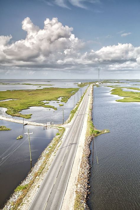 Highway 1 to Grand Isle Louisiana Beaches, Grand Isle Louisiana, Houma Louisiana, South Usa, New Orleans History, Louisiana Bayou, Grand Isle, Visit New Orleans, Artsy Aesthetic