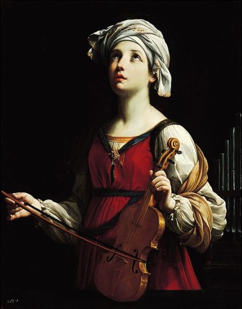 Saint Cecilia, St Cecilia, Santa Cecilia, Church Music, Baroque Art, Caravaggio, Popular Culture, Art Movement, Art History