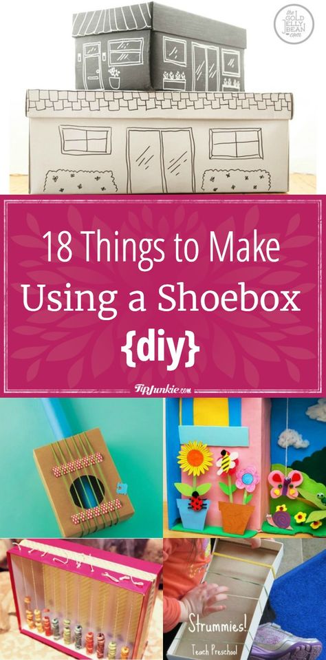 18 Things to Make Using a Shoebox {diy} via @tipjunkie Shoe Box Diy Crafts, Shoebox Crafts For Kids, Shoebox Diy, Shoebox Crafts, Shoe Box Diy, Shoe Box Crafts, Shoebox Ideas, Paper Flower Centerpieces, Easy Crafts To Sell