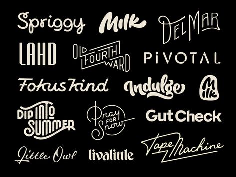 Wordmark Design Collection by Wells Collins on Dribbble Handlettered Logo, Wordmark Logo Typography, Wordmark Design, Wordmark Logo Design, Food Logo Design Inspiration, Flat Logo Design, Logotype Branding, Logo Design Process, Logo Redesign