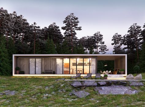 MODUL HOUSE on Behance Preppy House, Modern Small House Design, Modern Mountain Home, Modern Villa Design, Casa Container, Casa Exterior, Portable House, Modern Beach House, Modular Building