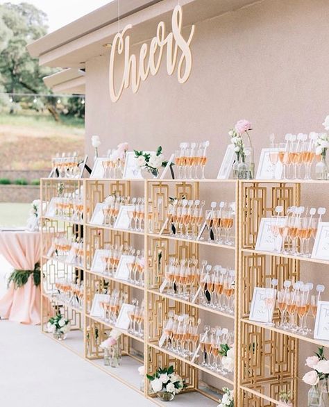 Champagne Walls, Wedding Drink Station, Wedding Drinks, Drink Bar, Bella Bridesmaid, Wedding Drink, Seating Chart Wedding, Wedding Cocktails, Wedding Seating