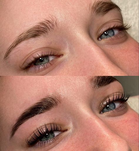 lash and brow lift before and after Tinted Lashes Before And After, Eyelash Tint And Lift, Lash Tint Before And After, Brow Lift Before And After, Lash Lift And Tint Before And After, Lash Lift Before And After, Lash Lift Aesthetic, Lash And Brow Lift, Eye Lash Lift