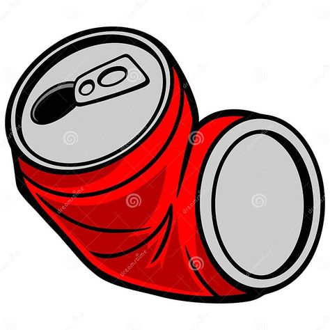 Crushed Can stock vector. Illustration of beer, cartoon - 71281317 Crushed Can, Can Illustration, Beer Cartoon, Abstract Animal Art, Colorful Drinks, Aluminum Cans, Drink Containers, Illustration Food, Abstract Animals