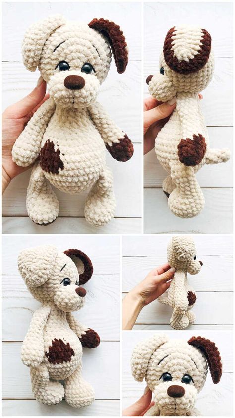 Amigurumi Bernat Blanket Yarn, Small Animal Free Crochet Pattern, Knitted Dog Pattern Free, Free Arigumi Animal Patterns, Amigurumi Puppy Free Pattern, Puppy Amigurumi Free Pattern, Crochet Dogs Free Patterns, Crochet Dog Toys Free Pattern, Crochet Dog Pattern Free Amigurumi