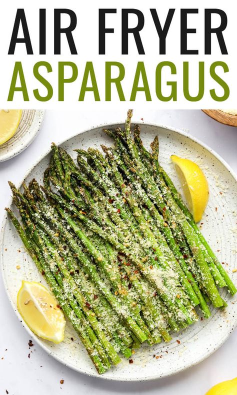 Air Fryer Asparagus Air Fryer Asparagus, Tender Asparagus, Asparagus Recipes Roasted, Parmesan Asparagus, Delicious Appetizers, Keto Side, Gluten Free Sides Dishes, Healthy Side Dish, How To Cook Asparagus