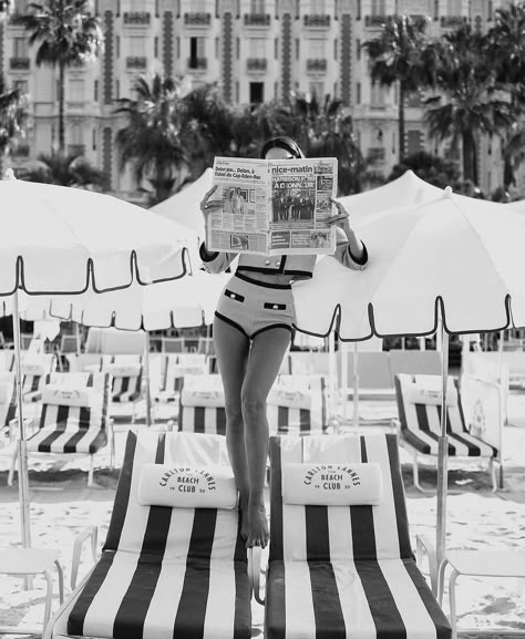 Carlton Hotel Cannes, Carlton Hotel, Black And White Beach, Izabel Goulart, Summer Poster, Woman Reading, The French Riviera, Fashion Wall Art, Harrison Ford