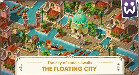 June's Journey Island, Junes Journey, Floating City, Mystery Games, Island Decor, Blue Mountain, City Photo, Floating, Favorite Places