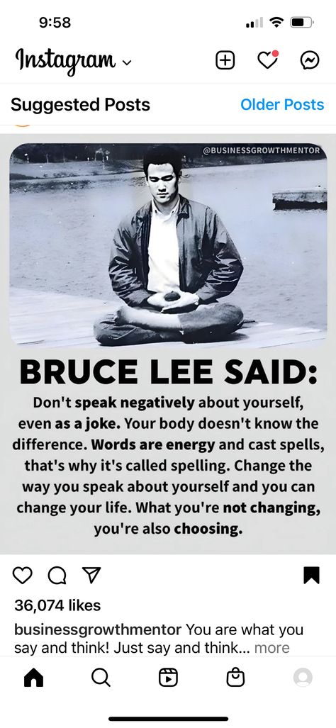 Bruce Lee Quote, Dont Speak, Dont Talk, Bruce Lee Quotes, Words Matter, Positive Self Talk, Don't Speak, Negative Self Talk, Study Skills