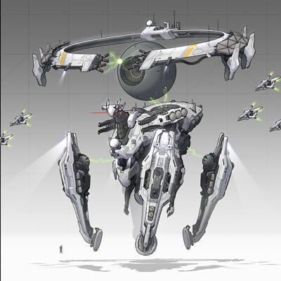 ArtStation - New practice, StrikerASTRA Concept Vehicles Sci Fi, Space Ships Concept, Space Ship Concept Art, Drones Concept, Starship Design, Drone Design, Spaceship Art, Arte Robot, Spaceship Concept