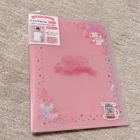 Brand New 40 Clear Pockets Gyaru School Supplies, Kawaii Journal Aesthetic, Cute Stationary School Supplies Notebooks, Cute Pink Journal, My Melody Stuff, Preppy Stationary, Kawaii Stationery Notebooks, Kawaii Folder, Pink Stationary