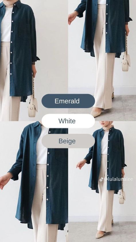 Mix And Match Outfits Hijab, Kulot Pants, Smart Casual Women Outfits, Fesyen Islam, Match Outfits, Simple Casual Outfits, Modest Casual Outfits, Mix Match Outfits, Simple Style Outfits