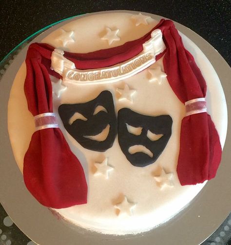 Theatre theme cake celebrate Theater Themed Cake, Theatre Themed Cake, Theatre Birthday Cake, Theatre Cake Ideas, Theater Cake Ideas, Theater Cake, Music Cake Ideas, Sofia Birthday Cake, Theatre Cake