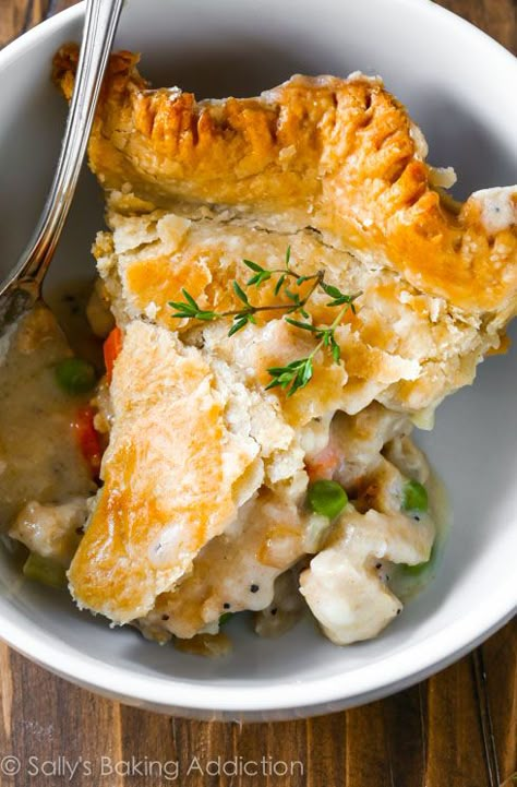 Double Crust Chicken Pot Pie Recipe with the FLAKIEST homemade pie crust! Brilliantly delicious. Double Crust Chicken Pot Pie, Pot Pie Recipes, Homemade Pie Crust, Chicken Pot Pie Recipe, Turkey Pot Pie, Pot Pie Recipe, Chicken Pie, Pot Pies Recipes, Homemade Pie Crusts